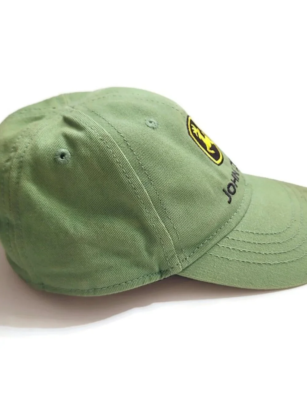 John Deere Toddler One Size Green Baseball Hat Cap Embroidered Logo Elastic Back